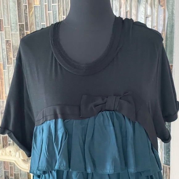 Final SALE ❤️‍🔥Lanvin vintage dress Stunning knit and silk. Collector pc. Large - Picture 3 of 8